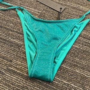 New! TRIANGL M Mala Jaded Sparkle String Bikini Bottoms